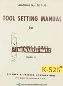 Kearney & Trecker-Milwaukee-Kearney Trecker Milwaukee-Matic II TGS-61 Milling System Training Manual-Information-Reference-Training-01